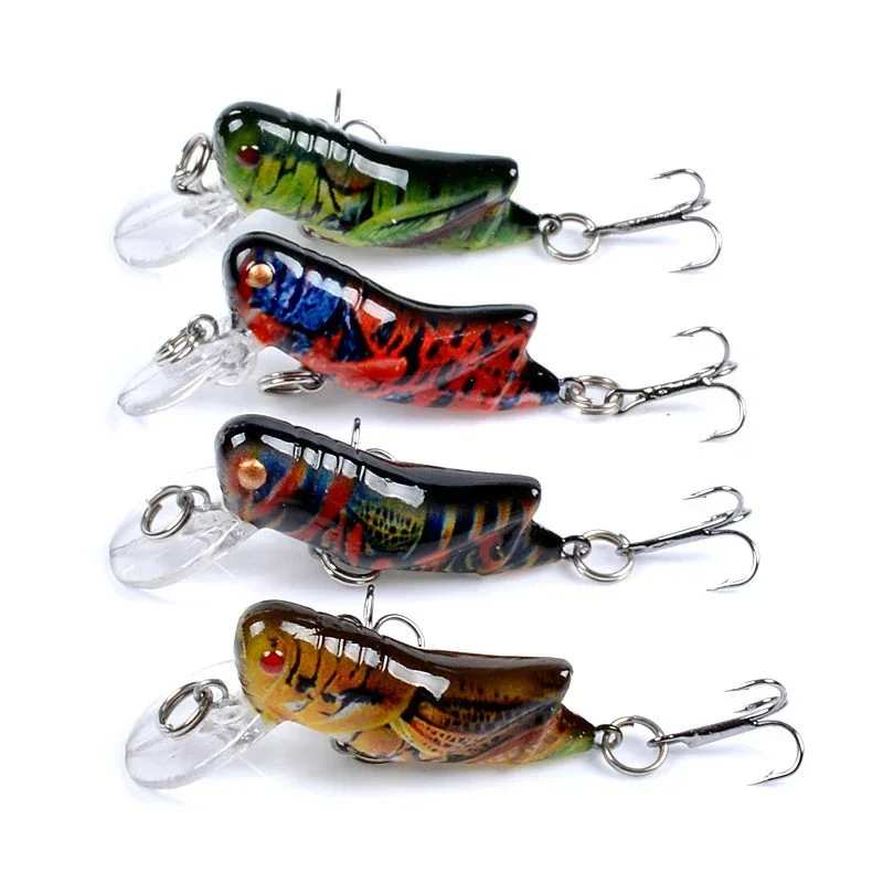 1pcs Insect Bionic Fishing Lure 45mm 3.5g Grasshopper Minnow Hard Baits  Squid Artificial Swimbaits Bass Carp Pike Fishing Tackle