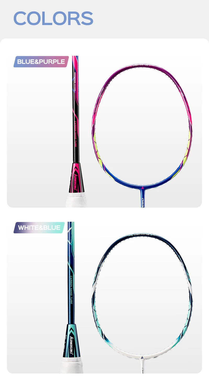Kawasaki Raquete de Badminton Dragon 222 Fibra de Carbono