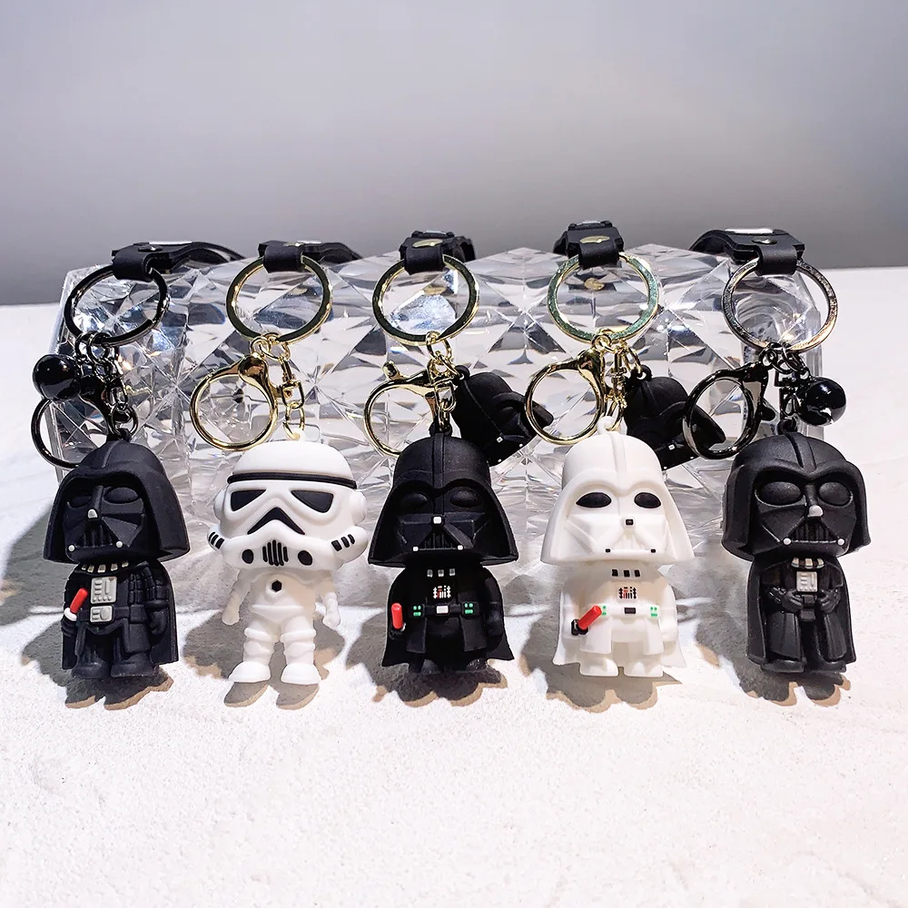DisneyStarWarKeychainsDarthVaderPendantCarKeyChainBlackWhite