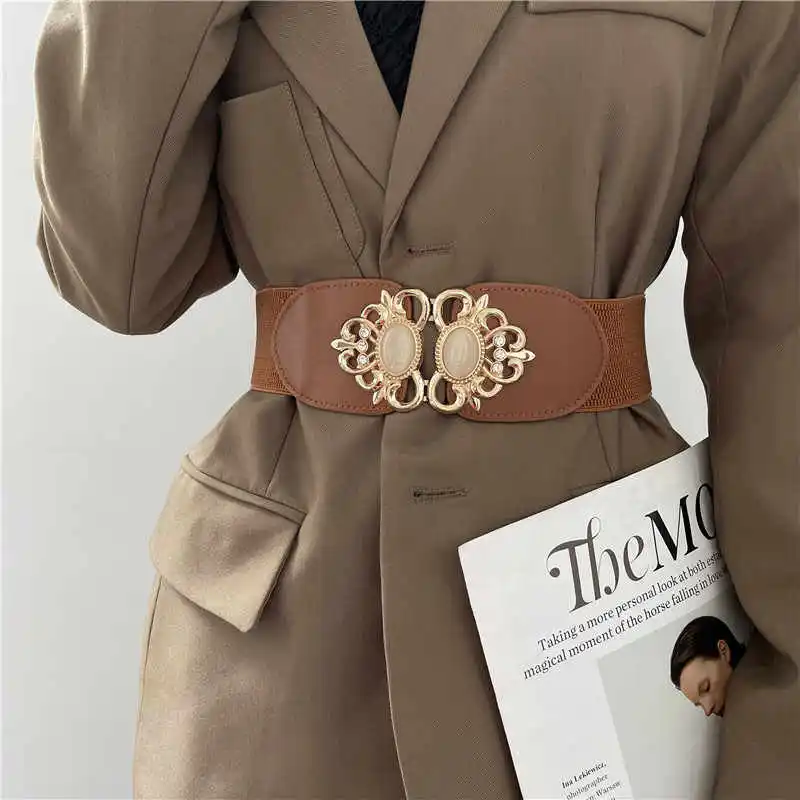 1pcs Korean version Women's Waist Belt Decorative Suit Jacket Versatile Shirt Elastic Outer Wear Waist Cincher Suitable Daily