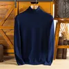 100% Pure Cashmere Wool Turtleneck Sweaters For Men Pullover 2023 Autumn Winter Soft lightweight Warm Knitted Sweater Pull Homme 3