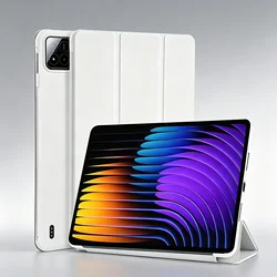 Soft Silicone Trifold Stand Case with PU Leather Flip Cover (SZ - Grey)