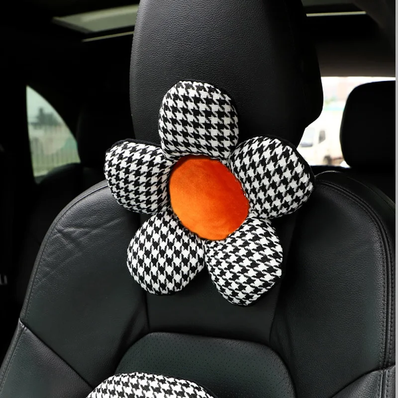Klassische Blume Form Auto Taille Kissen Weiche Plüsch Auto Sitzkissen  Lenden Unterstützung Rest Auto Innen Ornamente Für Auto Home decor