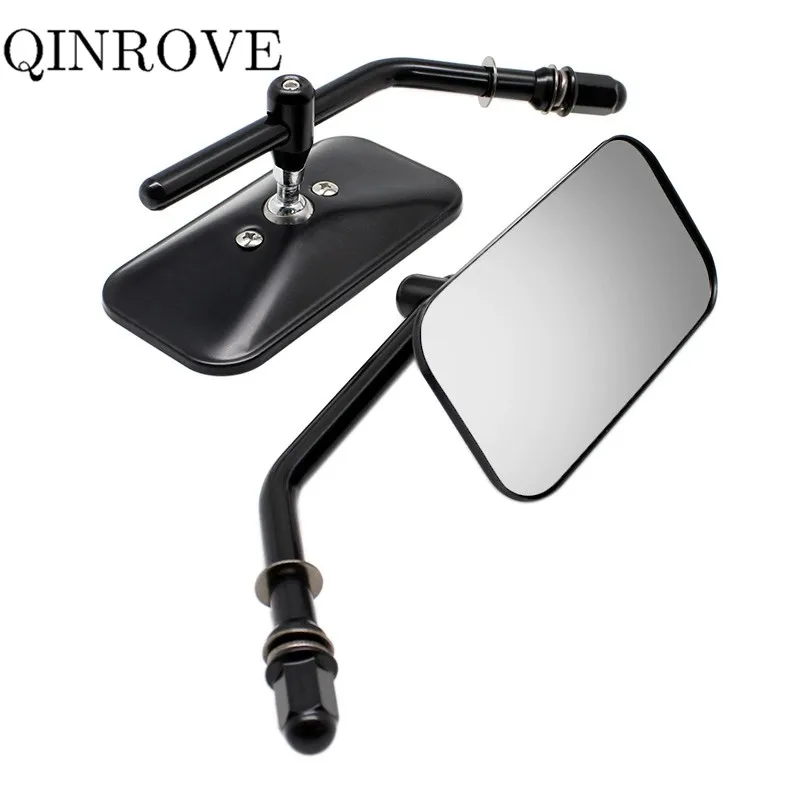 

For Harley Davidson Road King Electra Glide Fatboy Dyna Breakout Motorcycle Rear Mirrors Black Chrome Round Square Side Mirrors