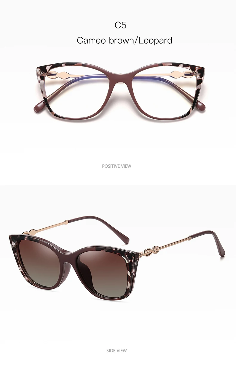 Gözlük çerçevesinin yanında yer alan güneş gözlüğü klipsi