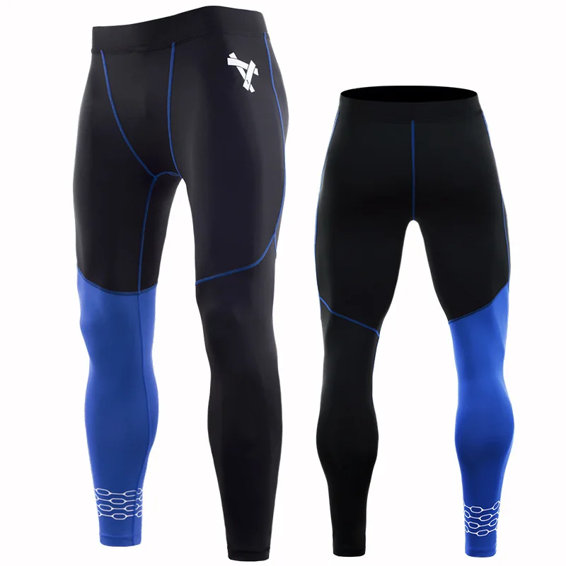 

European and American sports pants Men's quick drying tight yoga pants Sweating training Basketball running fitness leggings