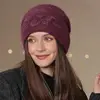 New Women Winter Hat Fashion Decorate Beanie Hat Rabbit Fur Blend Warm Winter Cap For Female Casual Streetwear Knitted Hat 3