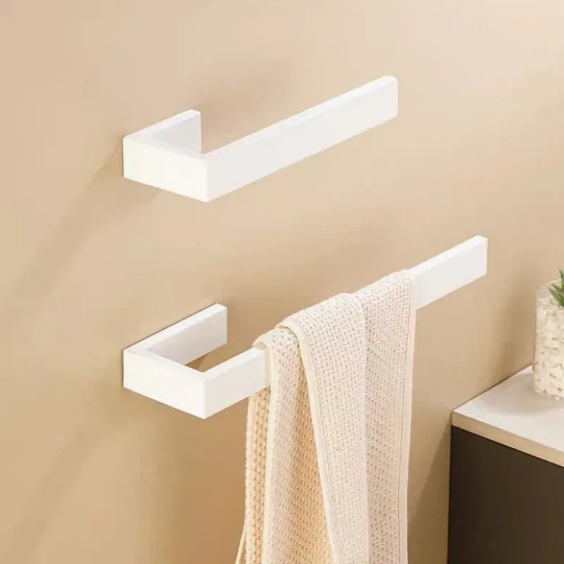 No Nail Bathroom Hardware Set SS304 Towel Bar Wall Mount Toilet Paper Holder Hand Robe Hook Hanger