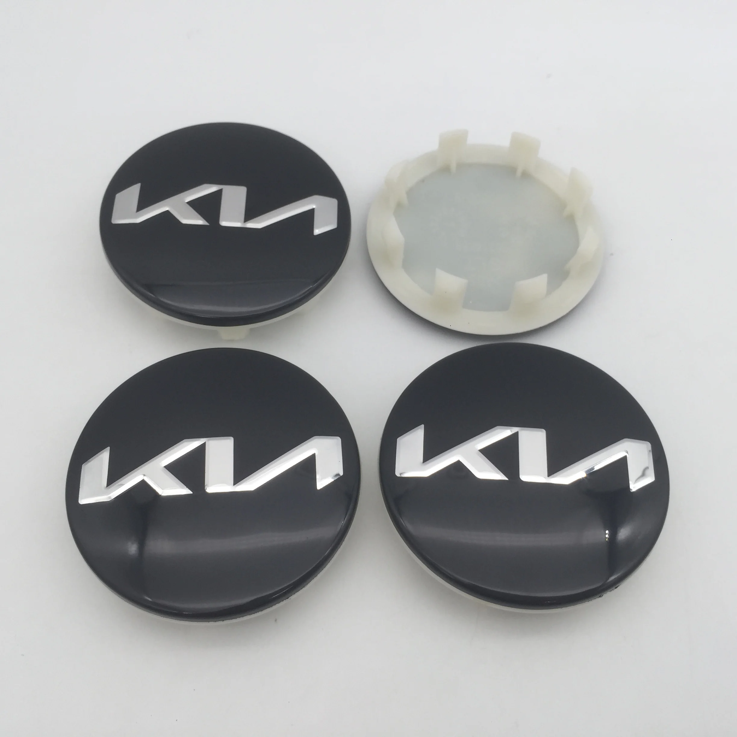 3D 58mm For Car emblem Wheel hub Center Cap Badge covers sticker Decals Styling accessories 4pcs