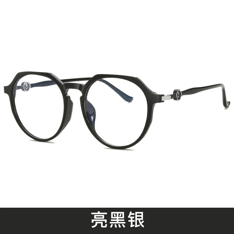 

52mm Ultra clear TR full frame polygonal eyeglass frame for men and women anti blue prescription eyeglass frame 8809