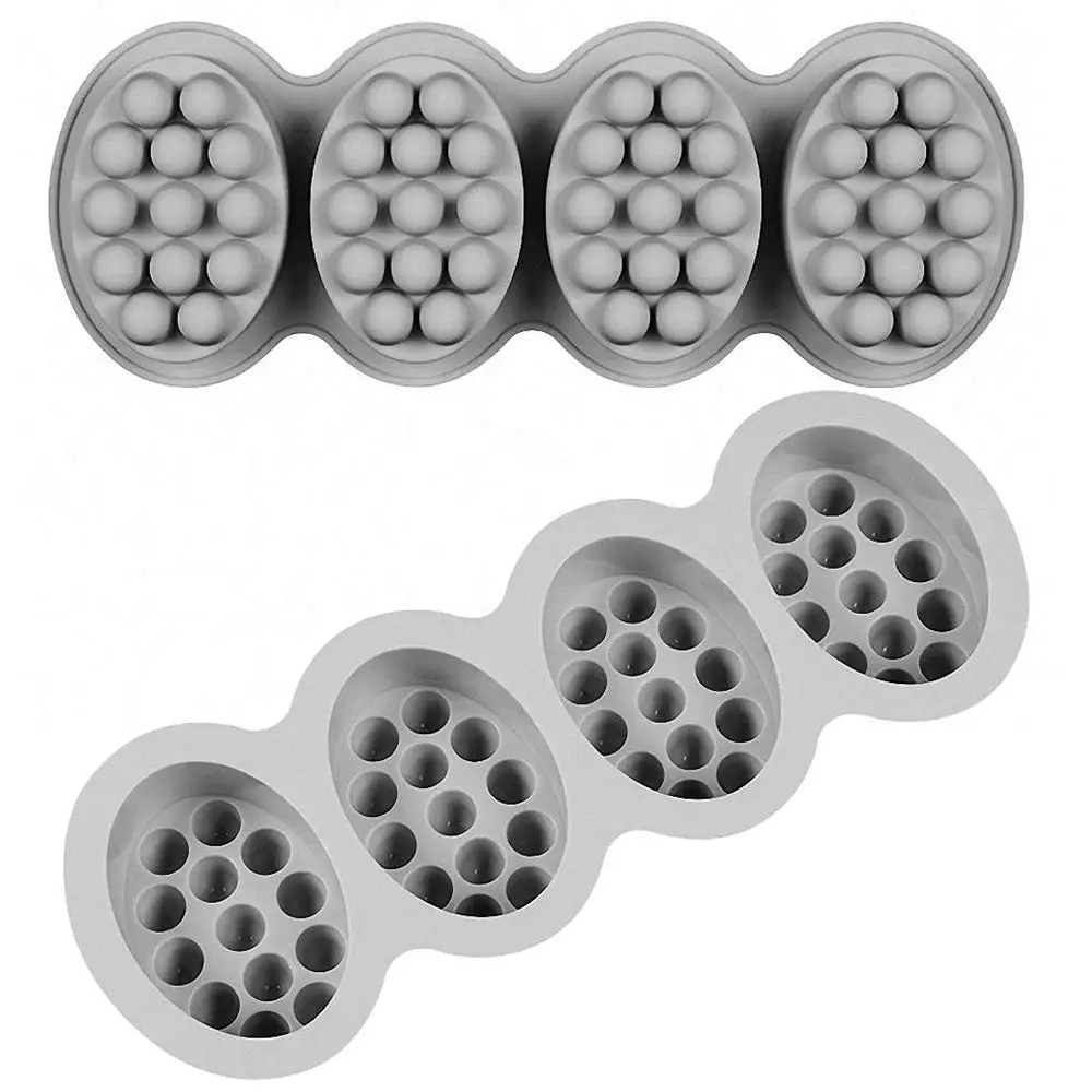 Massage Bar Silicone Molds 4 Cavities 4.5oz Soap Mold for DIY Soap, Chocolate, Candle