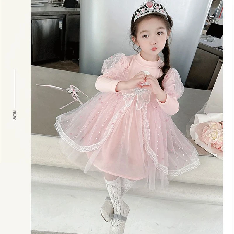Girls Elsa Princess Dress 6