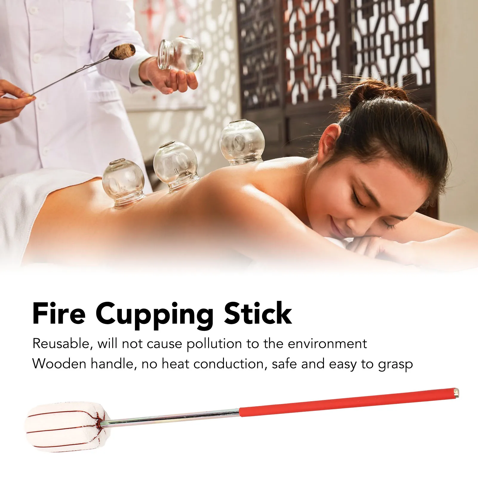 2PCS Fire Cupping Stick Cupping Torch Reusable Stainless Steel Ignition Rod for Beauty Salon Massage Foot Bath Shop