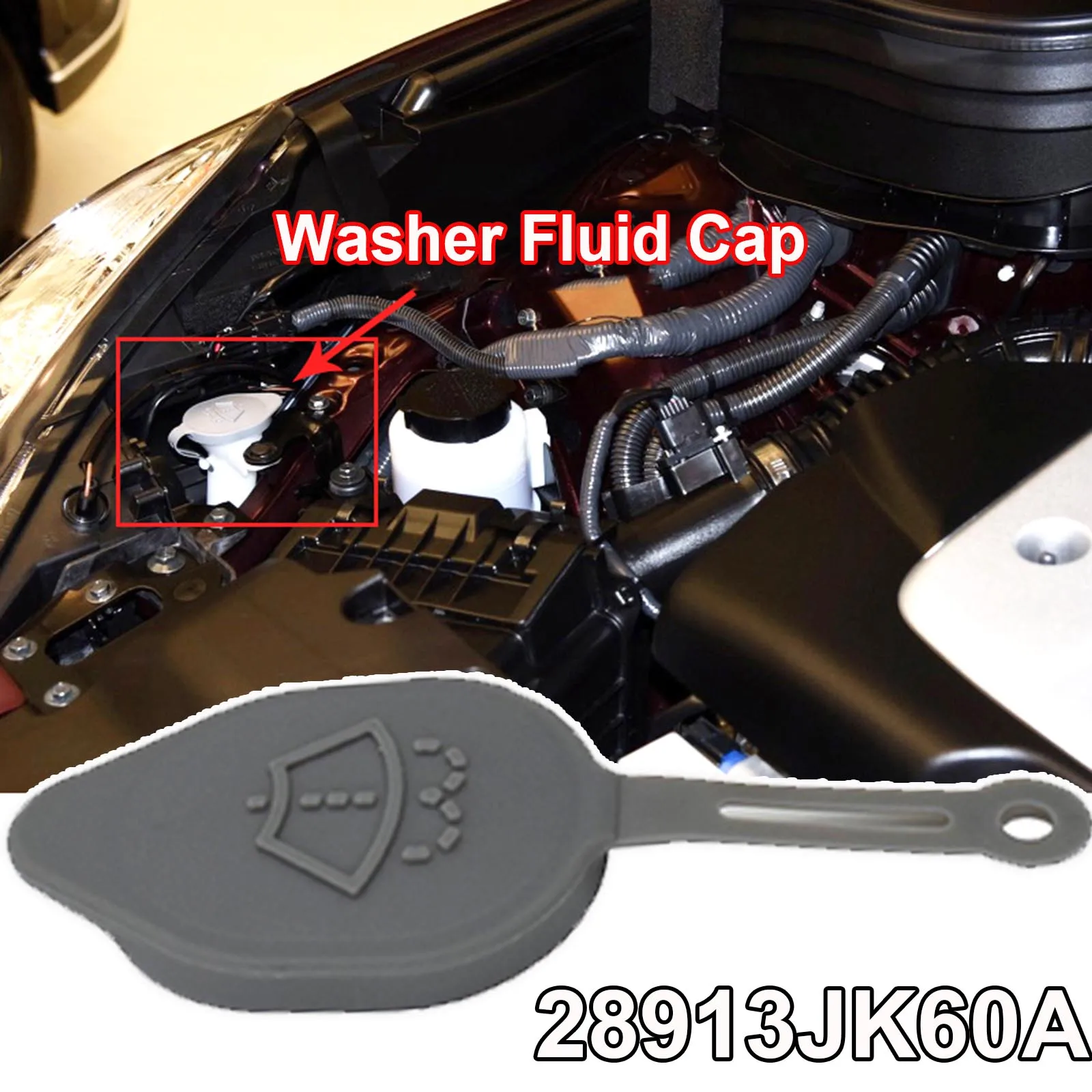 CarWindshieldWiperWasherFluidReservoirCoverWaterTankBottleLid