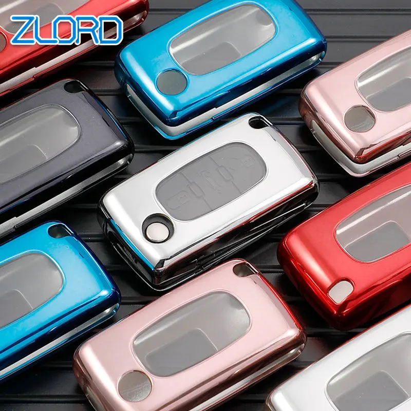 

Remote key Case for Peugeot 207 307 308 407 607 807 For Citroen C2 C3 C4 C5 C6 Flip Folding Car Key bag shell 2/3 Buttons