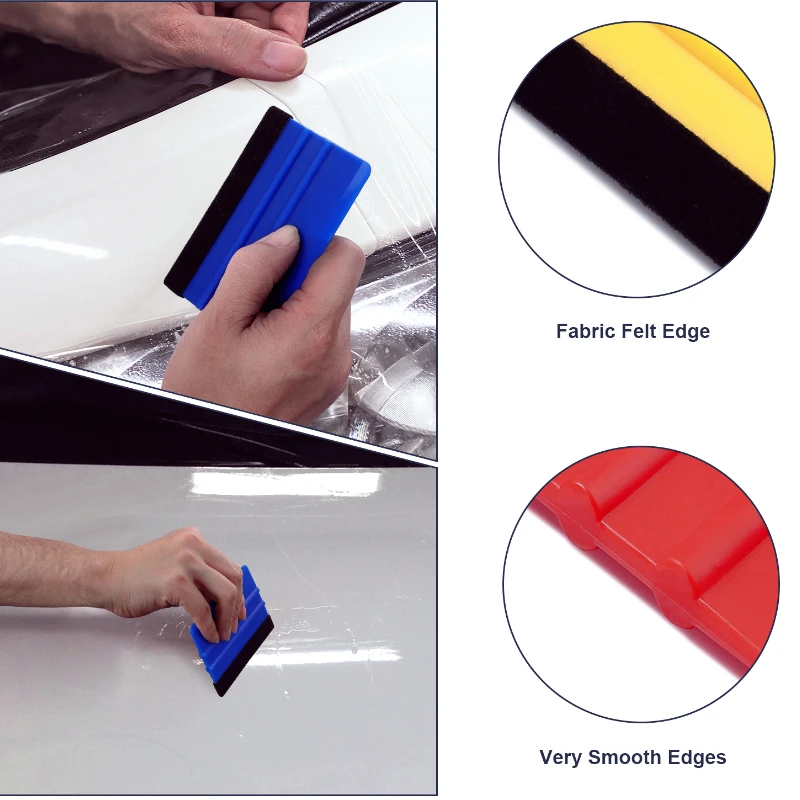 Vinyl Squeegee with Felt Edge Scraper for Car Glass Vehicle Film Wrap Scrape Car Wash Supplies Automotive Detailing Tools vinyl squeegee window tinting squeegee automotive film tools