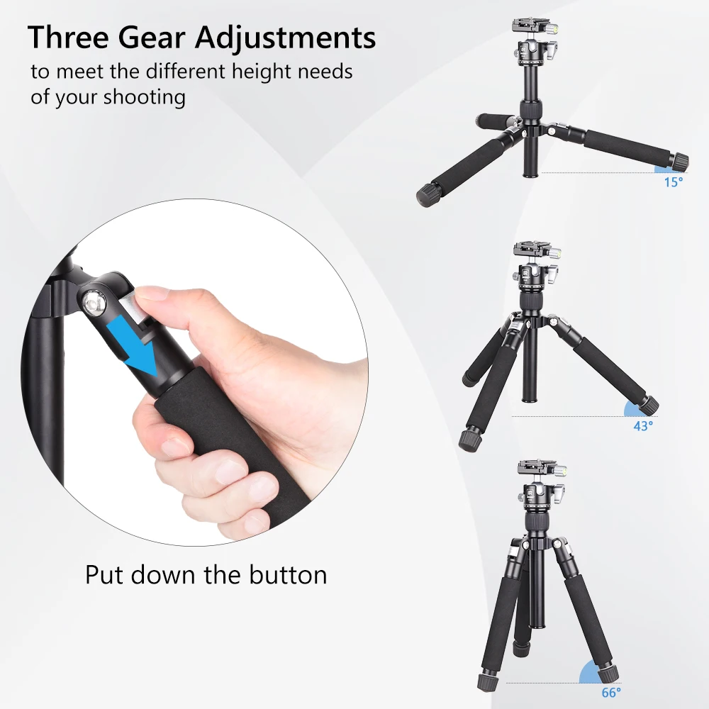 Mini Tripé para Câmera Dslr Celular Gopro Alumínio Portátil Desktop Tripé Baixa Gravidade Ballhead Carga 10kg Innorel-pw30 - Image 6