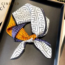 

New 2022 100% silk decorative female square scarf four seasons universal silk scarf fashion design square scarf beach headscarf