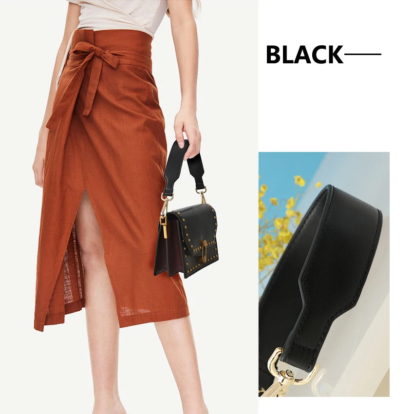 

DIY Handle 3.5cm Wide Bag Straps Belt Elegant Handbag Wrist Bag Strap PU Leather Clutch Bag Strap Purse Handle Gold Buckle 41cm