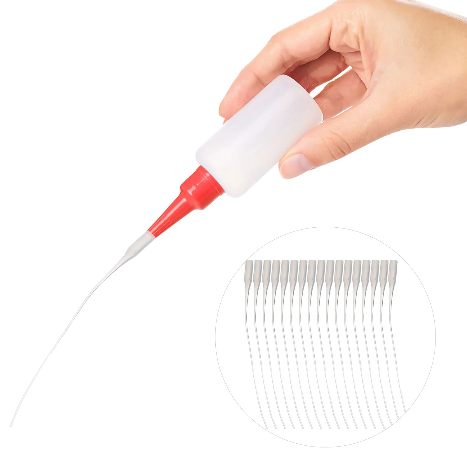 

200 Pcs Disposable Dispensing Tube Binder Glue Extender Adhesive Accessory Tips Plastic Dispenser Bottle Applicator