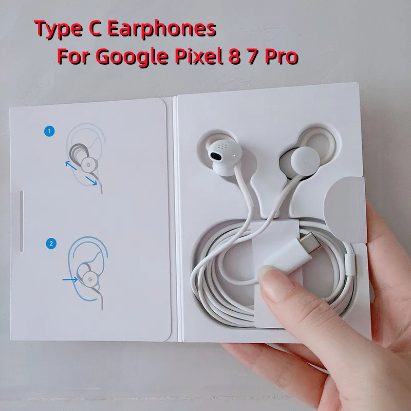 Original Type C Earphones For Google Pixel Pro 6A Tipe-C
