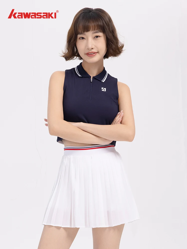 Kawasaki Tenis Skirt Women's Badminton Skirt Anti-Exposed and Moisture-wicking Skort for Fitness Golf K1C09-B2764