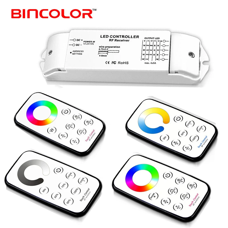 Singolo Colore/Cct /Rgb/Rgbw/Cw Cct Led Strip Controller Dc12V-24V Ricevitore E Interruttore A Nastro Per Luce Remota Wireless