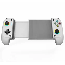 Enhanced Mobile Game Controller with RGB Lighting - Universal Compatibility and Multi-Platform Support (White)