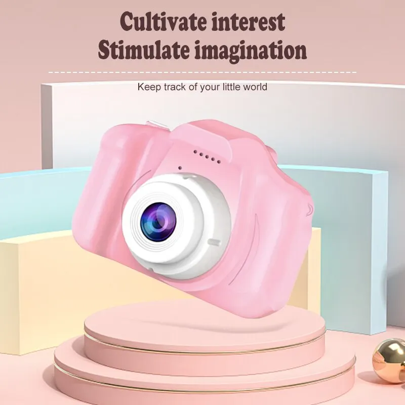 Mini Children Camera Toys Photo Shoot 1080P HD Video Kids Digital Camera Screen 2.0 Inch Send 32GB TF Card for Kids Baby Gifts