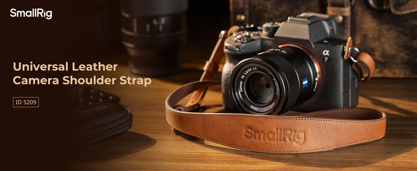 SmallRig Universal Leather Camera Leather Shoulder Strap Load 10kg 5208/5209 for