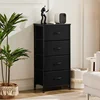 Home Furniture Dresser for Bedroom, Storage Drawers, Skinny Fabric Storage Tower with 4 Drawers, Tower Organizer Uni 1