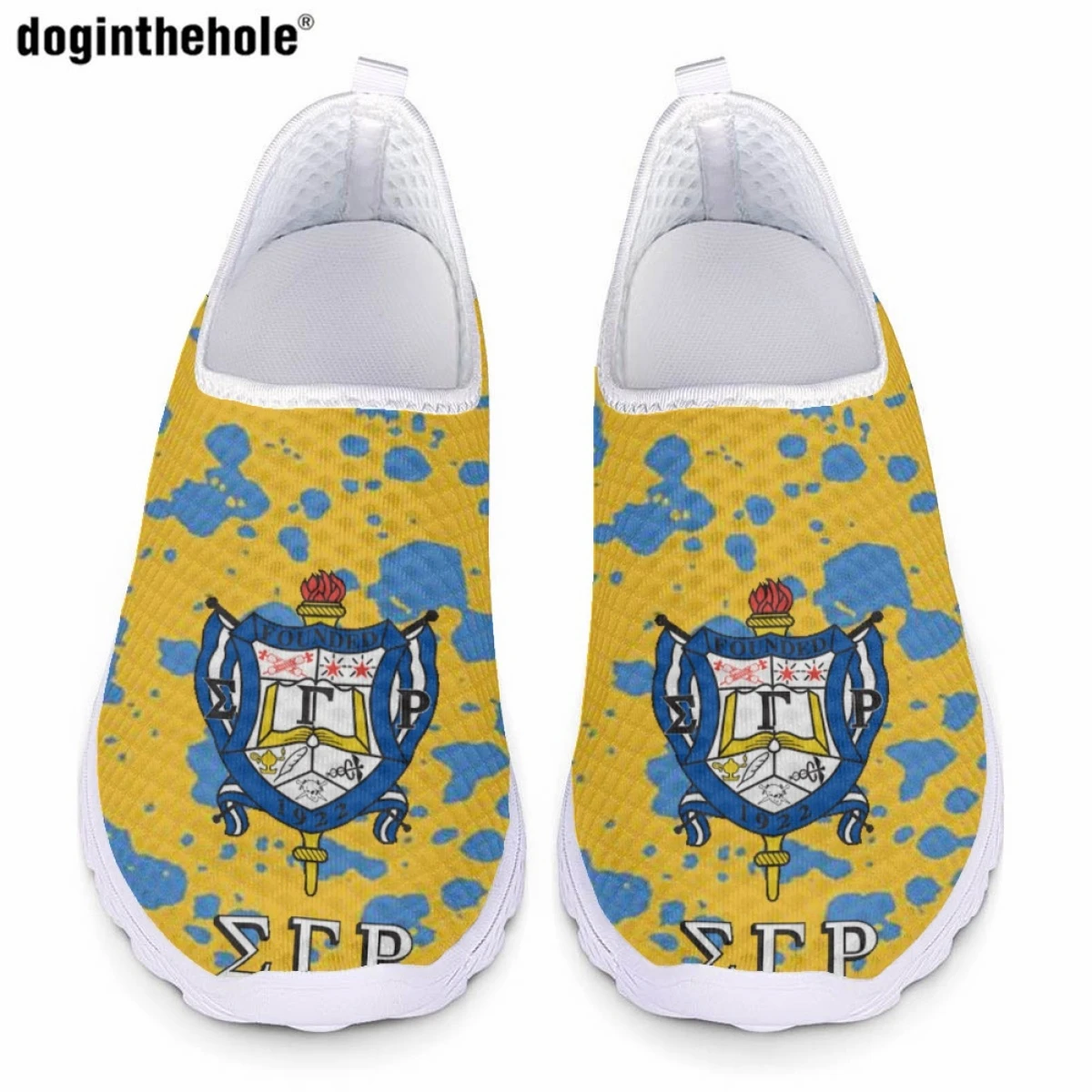 

Doginthehole модная женская обувь на плоской подошве модная Новая Sigma Gamma Rho дизайнерская повседневная обувь Летняя дышащая сетчатая обувь без шнуровки