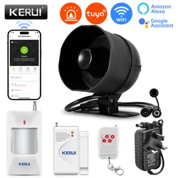 Smart Home Security Alarm Kit with 120dB Siren and Motion Detection Sensors - EU Plug (Siren Alarm KIT 4)