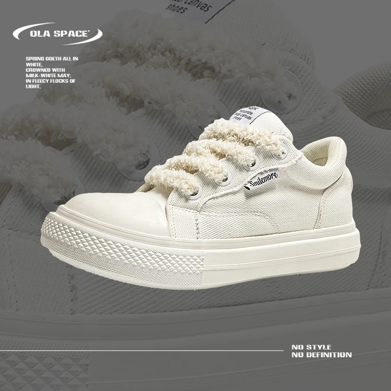 

2024 Spring New Couples Sneakers Fashion Concise Canvas Shoes Comfortable Low Top Casual Sneakers Wear-Resisting Walking Shoes