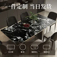 Nappe de table en cuir à motif marbre minimaliste moderne, imperméable, résistante à l'huile et à la chaleur, pour la maison, la salle à manger, la table basse 5