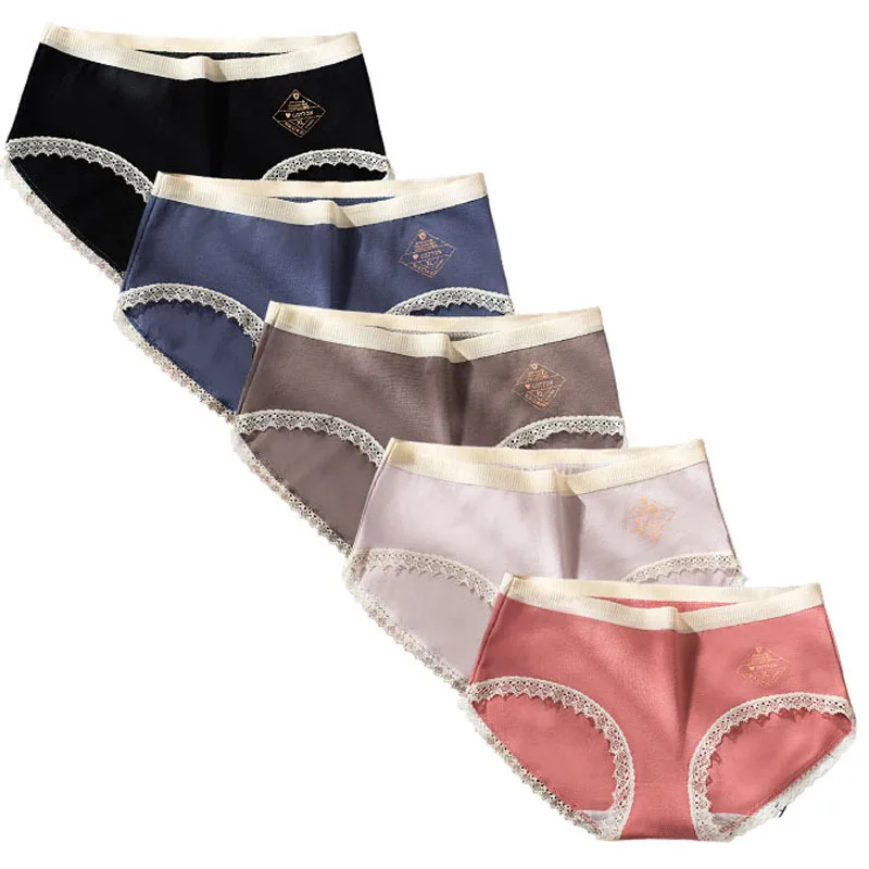 5 Pieces/Lot Cotton Young Girls Underwear Solid Panties For Girls Teens  Breathable Comfortable Kids Briefs Girl Undies