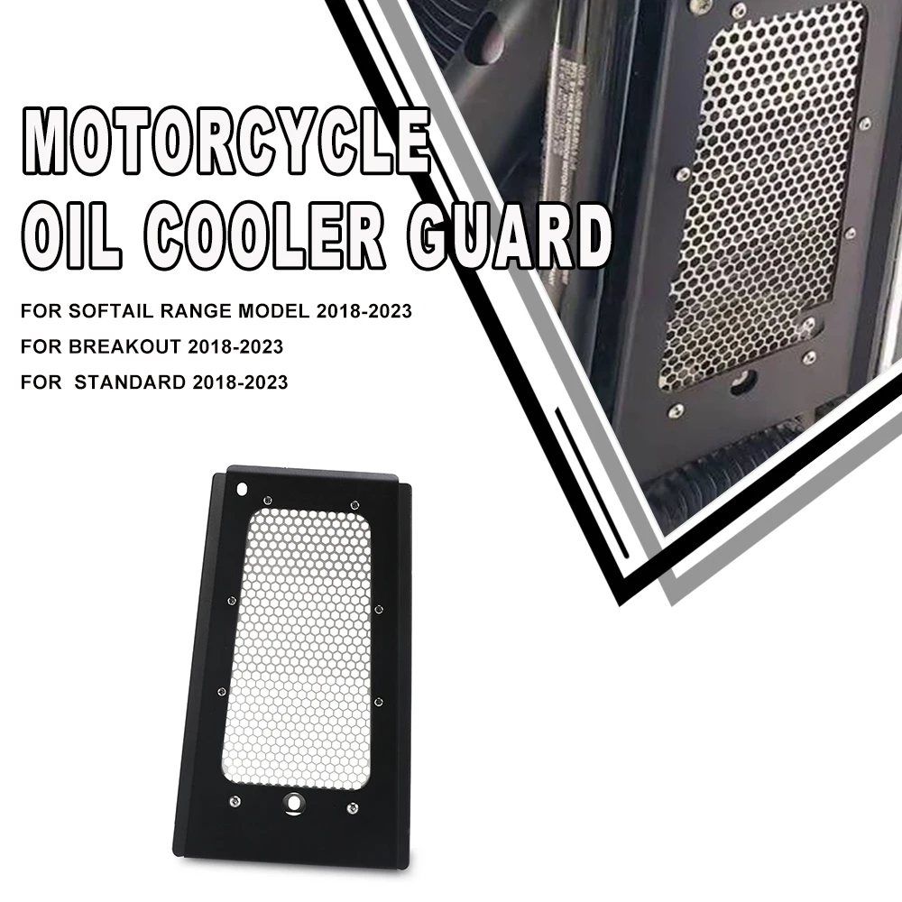 

For Softail Range model Breakout Standard Deluxe 2018-2021 2022 2023 Motorcycle Radiator Guard Grille Oil Cooler Grill Cover