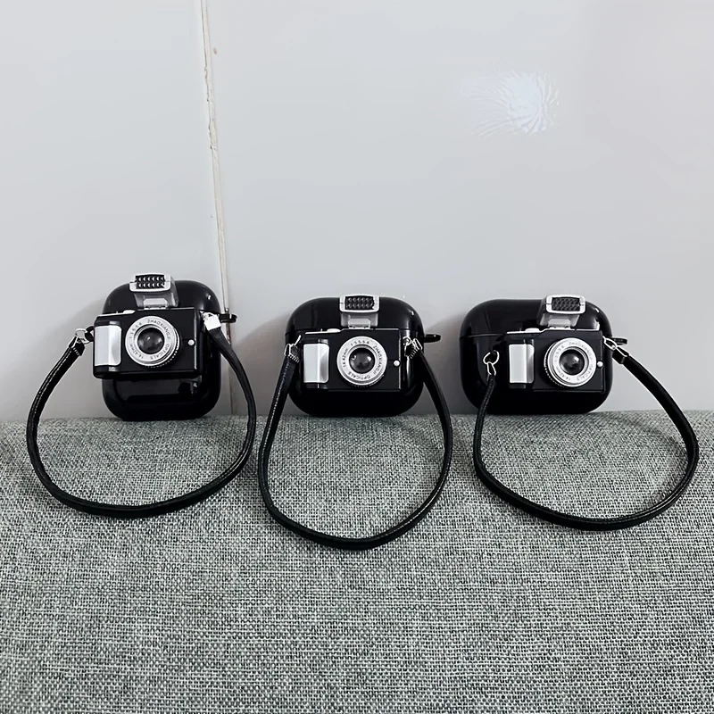 3D Retro flash camera shape design headset case for AirPods 1/2/3/Pro/Pro 2