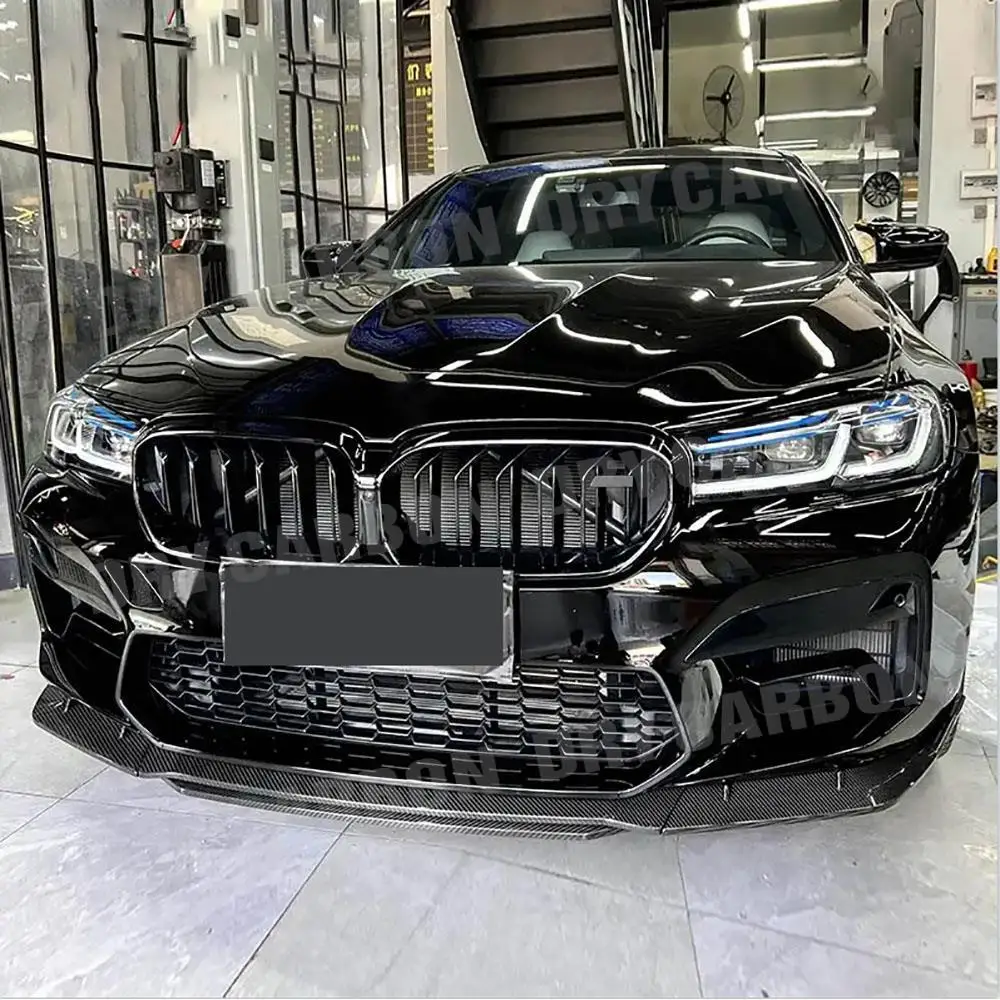 Carbon Fiber MT Style Front Bumper Lip Spoiler for BMW 5 Series F90 M5 LCI 2021+ Car Bumper Chin Shovel Bodykits Accessories - - Racext 27