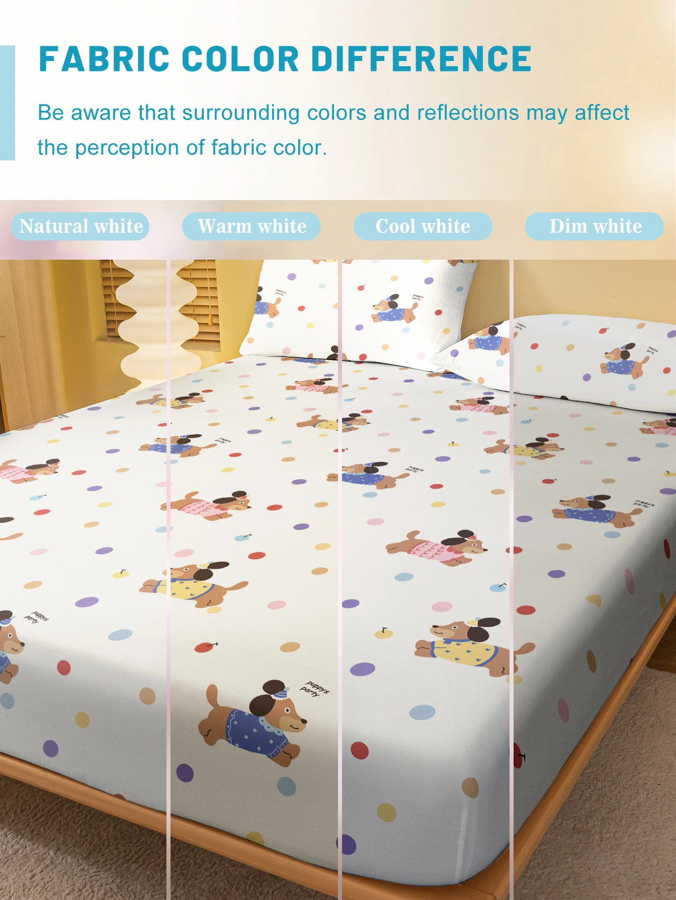 1 Cartoon Cute animal Sausage dog printed matte Fitted Sheet, bedroom printed bed cover, bedding (excluding pillowcases) 4