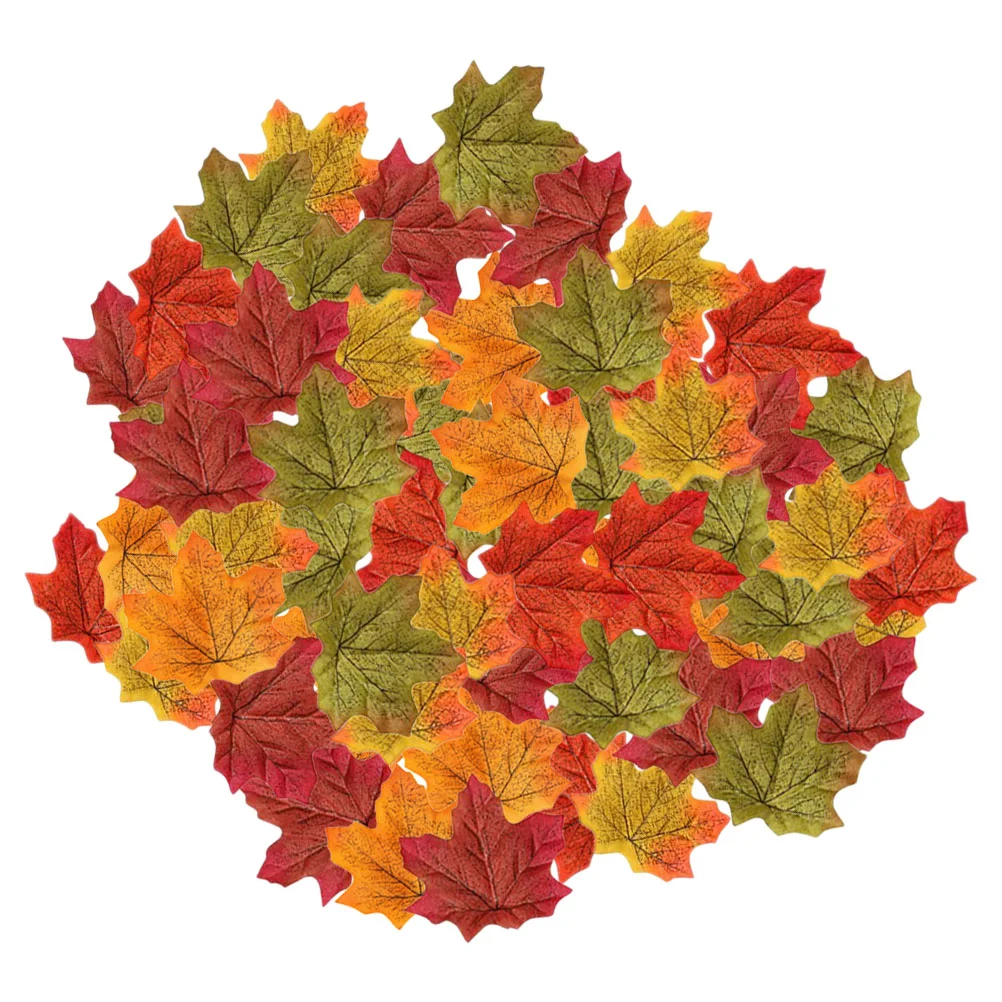 

500 Pcs Artificial Plants Thanksgiving Maple Leaf Decorate Fake Decorative Leaves