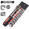 12pcs 1/2 Inch Socket Wrench Set Metric Impact Sockets Ratchet Spanner Complete Tool Kit Professional Garage Repair Tool 1