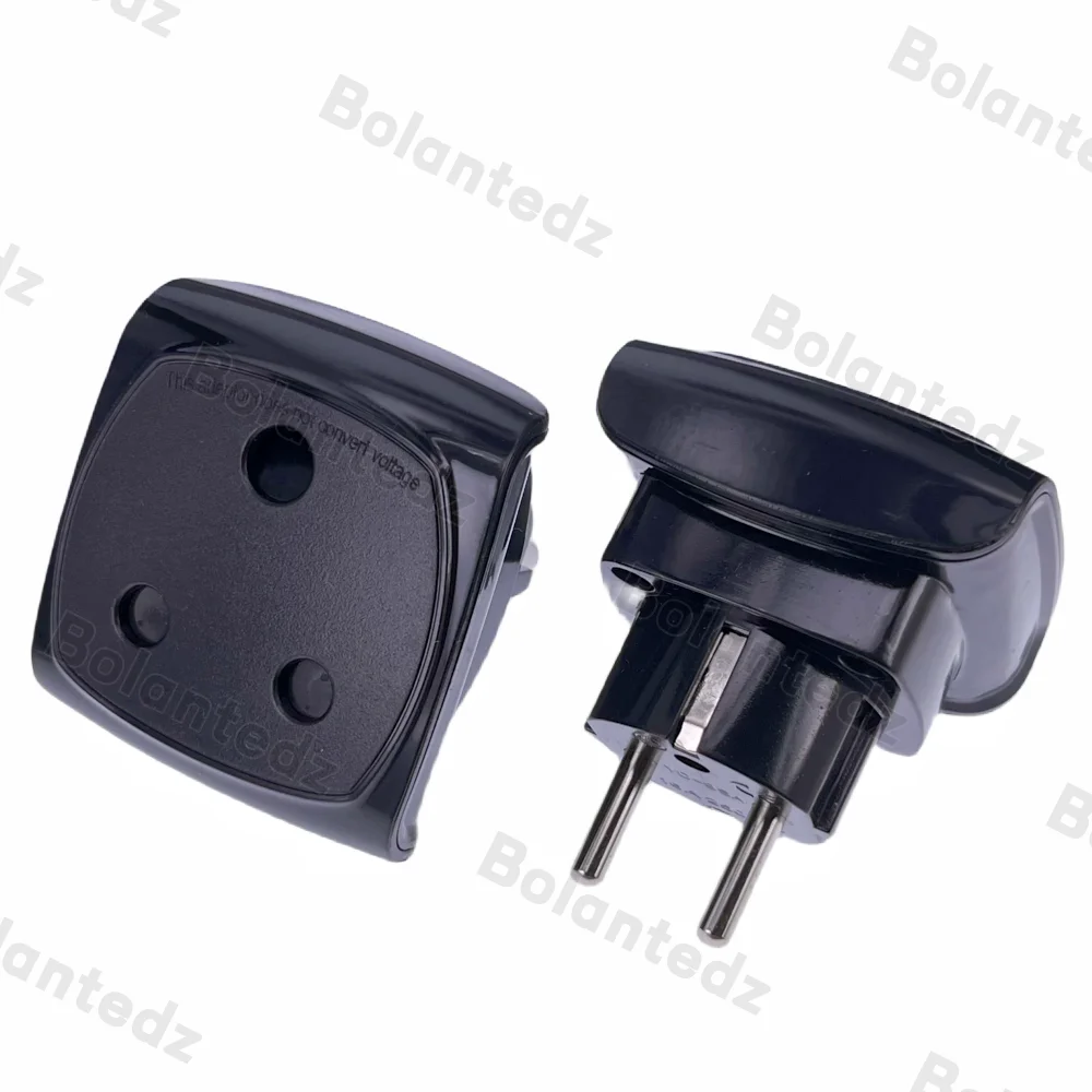 Plug Adapter Power Adapter EU Plug Adapter Large South African to EU 4.8mm pins Travel Adapter Converter 16A South Africa AC Power Outlet Socket Connector