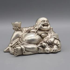 Smiling buddha statue,  Cupronickel material