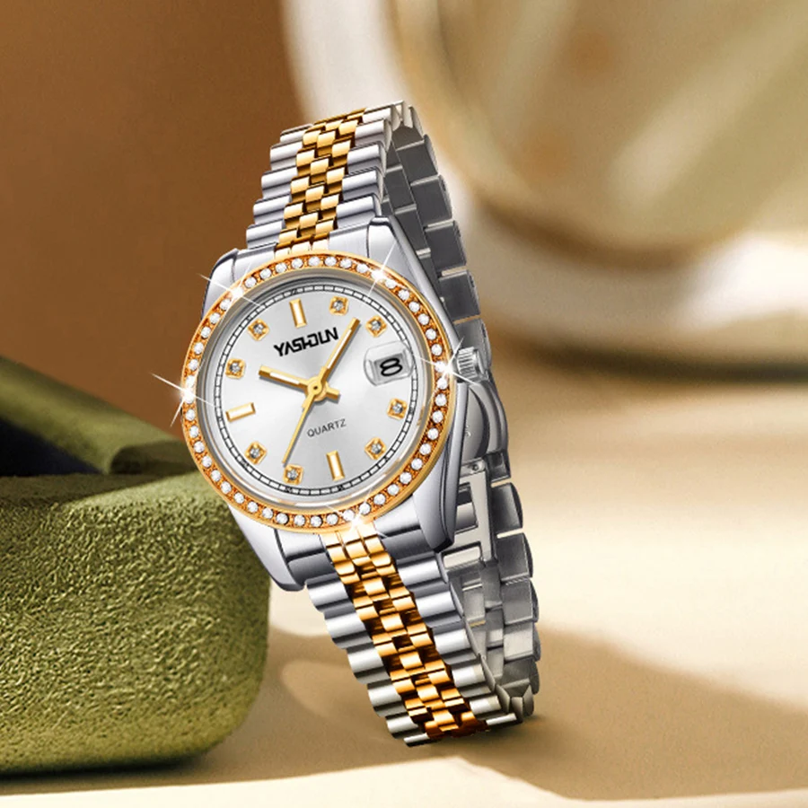 Fashion Temperament Women's Watch Automatic Mechanical Quartz Watch Waterproof Luminous Steel Strip Women's Watch_voghion.com