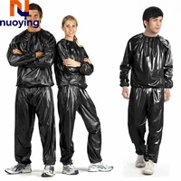 Ensemble de 1 tenue de sauna durable anti-déchirure pour l'entraînement, la remise en forme, la perte de poids, amincissante, couleur unie, vêtements de sport pour la salle de sport 1