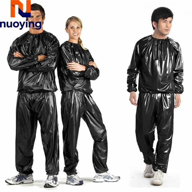 Ensemble de 1 tenue de sauna durable anti-déchirure pour l'entraînement, la remise en forme, la perte de poids, amincissante, couleur unie, vêtements de sport pour la salle de sport 1