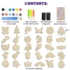 DIY Wooden Magnet Craft Kit for Kids that Glow in The Dark
