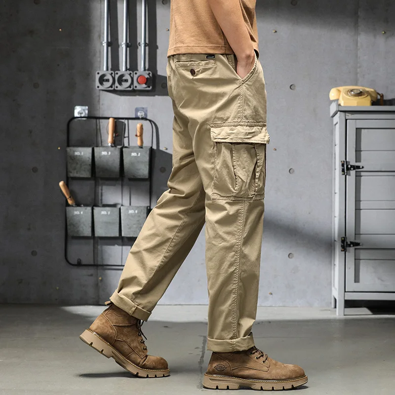 

Streetwear Men's Cargo Pants Mutil Pockets Full Length Pants Men 2022 Fashion Cargo Pants Trousers Loose Joggers Trousers T82