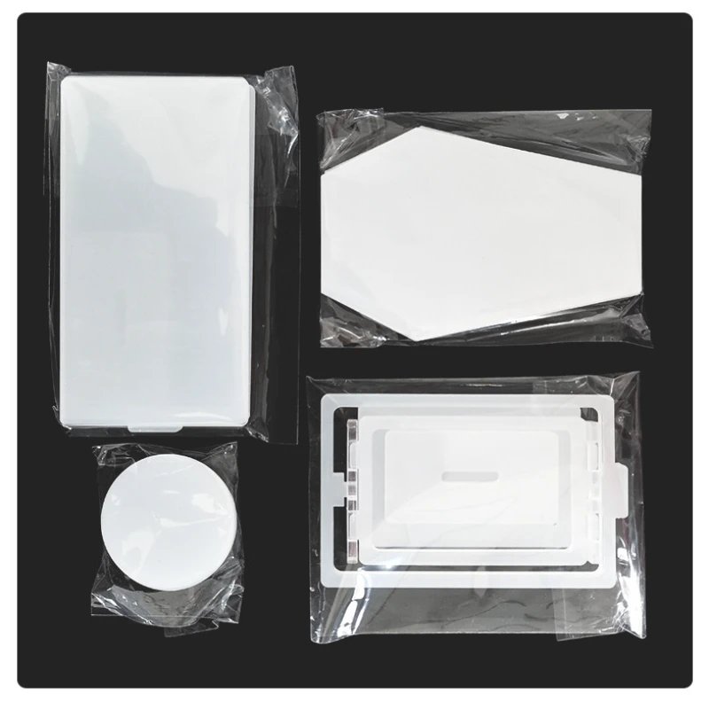 Multiple Shape Diy Acrylic Quicksand Mahjong Brand Guka Quicksand Ticket Root Mold Acrylic Ultra-permeable Quicksand Empty Plate 5